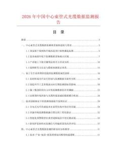 2026年中国中心束管式光缆数据监测报告.docx