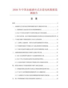 2026年中国永磁感应式步进电机数据监测报告.docx