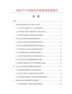 2026年中国独木舟桨数据监测报告.docx
