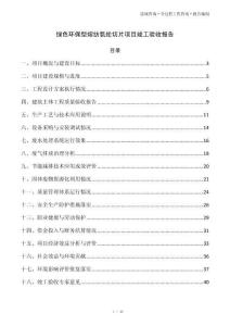 绿色环保型熔纺氨纶切片项目竣工验收报告