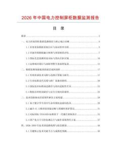 2026年中国电力控制屏柜数据监测报告.docx
