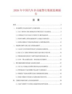 2026年中国汽车多功能警灯数据监测报告.docx