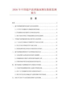 2026年中国超声波泄漏深测仪数据监测报告.docx