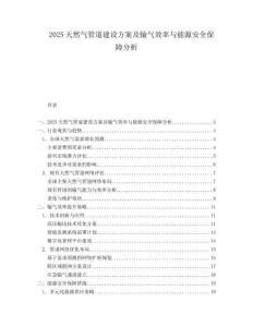2025天然气管道建设方案及输气效率与能源安全保障分析.docx