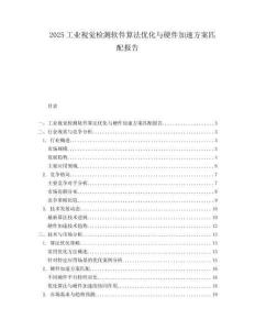 2025工业视觉检测软件算法优化与硬件加速方案匹配报告.docx