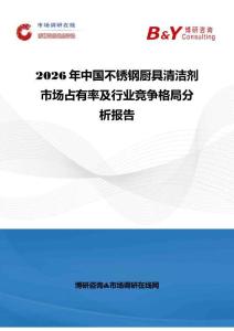 2026年中国不锈钢厨具清洁剂市场占有率及行业竞争格局分析报告