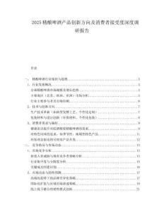 2025精酿啤酒产品创新方向及消费者接受度深度调研报告.docx