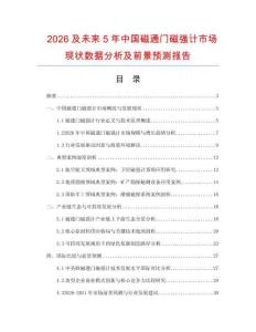 2026及未来5年中国磁通门磁强计市场现状数据分析及前景预测报告.docx