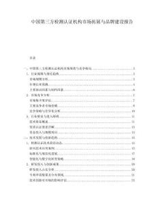中国第三方检测认证机构市场拓展与品牌建设报告.docx