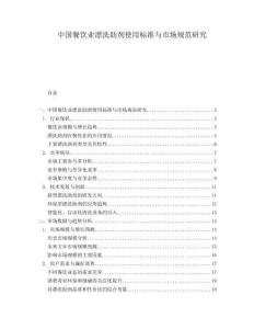 中国餐饮业漂洗助剂使用标准与市场规范研究.docx