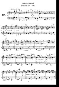 斯卡拉蒂钢琴奏鸣曲全集500首第104-117首 Scarlatti Sonatas 钢琴谱