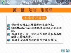 Mastercam X2中文版数控加工 第2讲 绘制二维图形