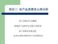 项目三__农产品消费者心理分析
