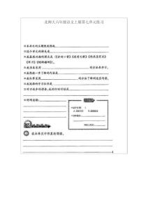 北师大六年级语文上册第七单元练习