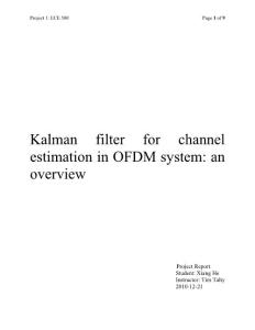 Kalman filter for channel estimation in OFDM system an overview
