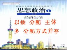 高一政治《经济生活》按劳分配为主体 多种分配方式并存(38P)