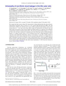 Universality of non-Ohmic shunt leakage in thin-film solar cells _JAP2010