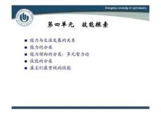 大学生职业生涯规划 第四单元 技能探索