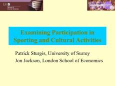 不同文化下的运动 Examining Participation in Sporting and Cultural Activities