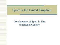 英国的运动项目介绍和历史概览Sport in the United Kingdom