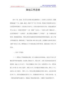 血站工作总结