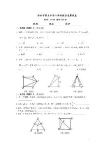 滁州市第五中学八年级（下）数学竞赛试卷