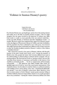 7 Violence in Seamus heaney s poetry