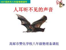初中物理八年级上册初二物理2007扬州市八年级物理《人耳听不见的声音》教学课件