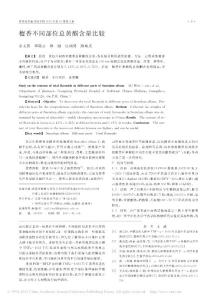檀香不同部位总黄酮含量比较