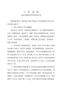 2013年城建大项目办工作总结