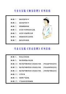美容院经营管理表格大纲