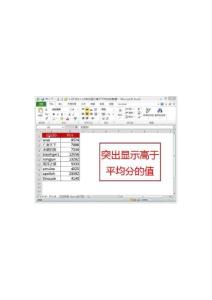 【Excel动画演示】突出显示高于平均分的数据(下载才可看动画)