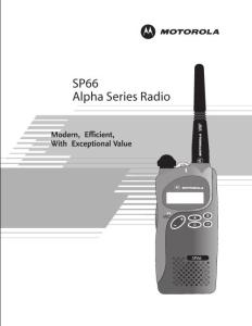 Motorola SP66手持机维修手册