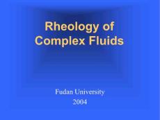 Chapter1 rheology of complex fluids