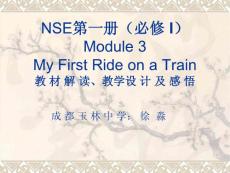 NSE第一册（必修I） Module 3 My First Ride on a Train 解读教材的