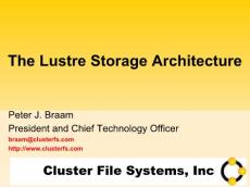 The Lustre Storage Architectur