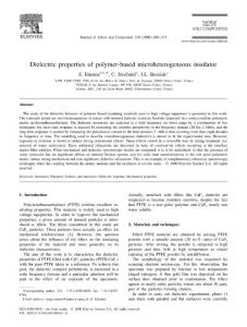 Dielectric properties of polymer based microheterogeneous insulator