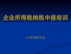 企業所得稅納稅申報講解
