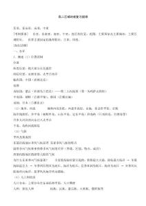 高二世界地理提纲