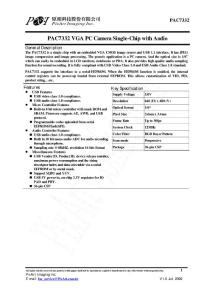 原相USB摄像头方案 PAC7332 Spec V10 工程必备资料     远离豆丁，回头是岸