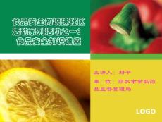 食品安全知識進社區講座課件