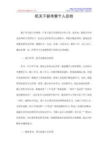 机关干部考察个人总结