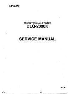 爱普生EPSON DLQ-2000k维修手册