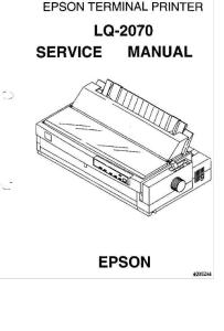 爱普生EPSON LQ-2070维修手册