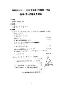 洛陽市2012---2013學年高三5月統一考試(三練)理數答案