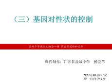 基因?qū)π誀畹目刂?)（課件.幻燈）