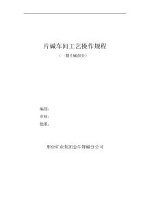 老片碱操作规程10版