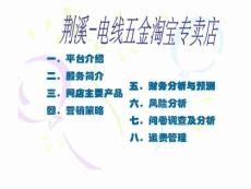 荊溪·電線五金淘寶專(zhuān)賣(mài)店可行性報(bào)告