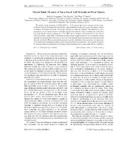 Electric Dipole Moments of Nanosolvated Acid Molecules in Water Clusters