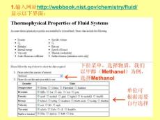 以甲醇為例，介紹NIST查詢物性的使用方法